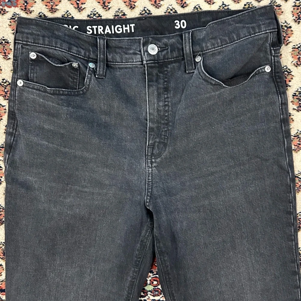 J CREW Re-Imagined Washed Black Classic Straight Leg Jeans Denim 30 10 - Picture 4 of 9